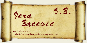 Vera Bačević vizit kartica